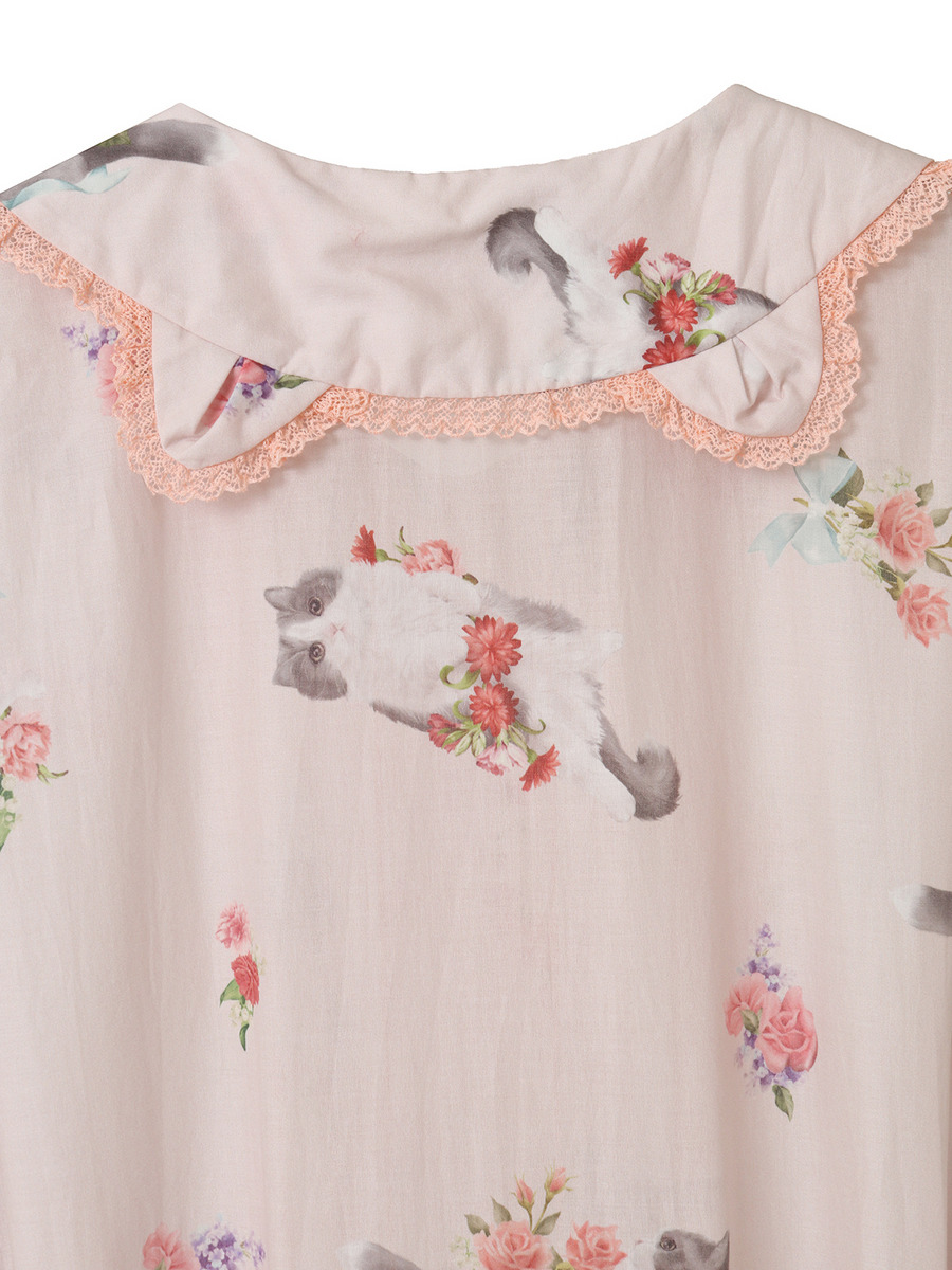 【alcali×猫梓子 (ネココ)】コラボミウワンピース 詳細画像 ピンク 8