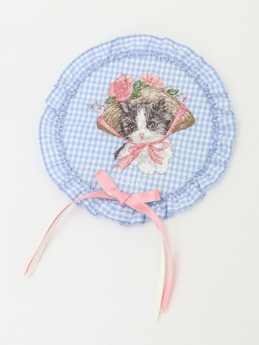 【alcali×猫梓子 (ネココ)】コラボミウ刺繍ワッペン 詳細画像 サックスブルー 1