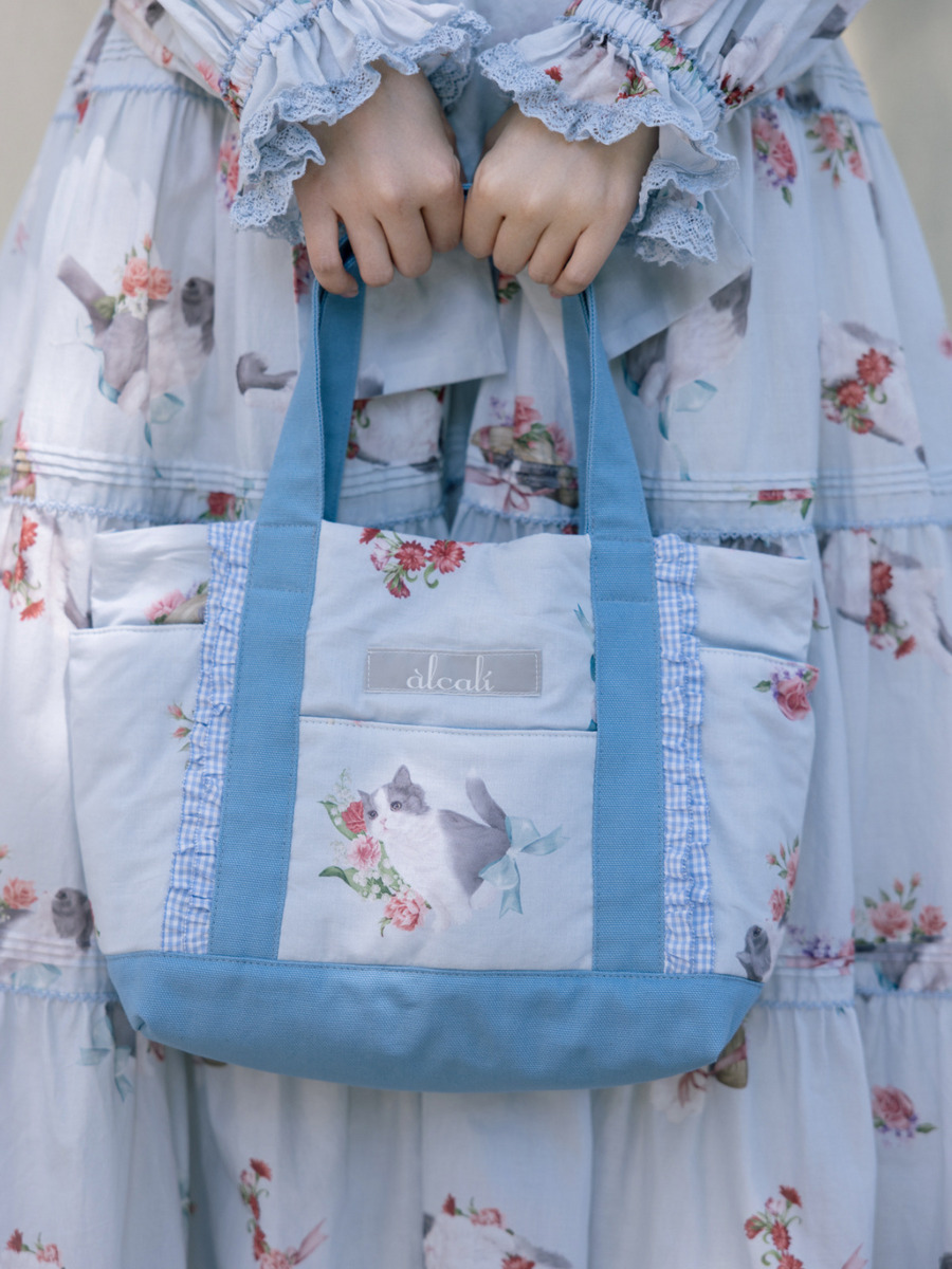【alcali×猫梓子 (ネココ)】コラボミウバッグ 詳細画像 サックスブルー 2
