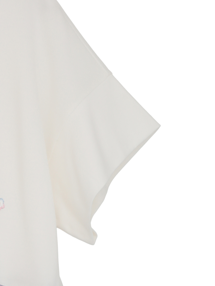 「alcali x のこねこ」コラボプリントワンピースB 詳細画像 ホワイト×パープル 4