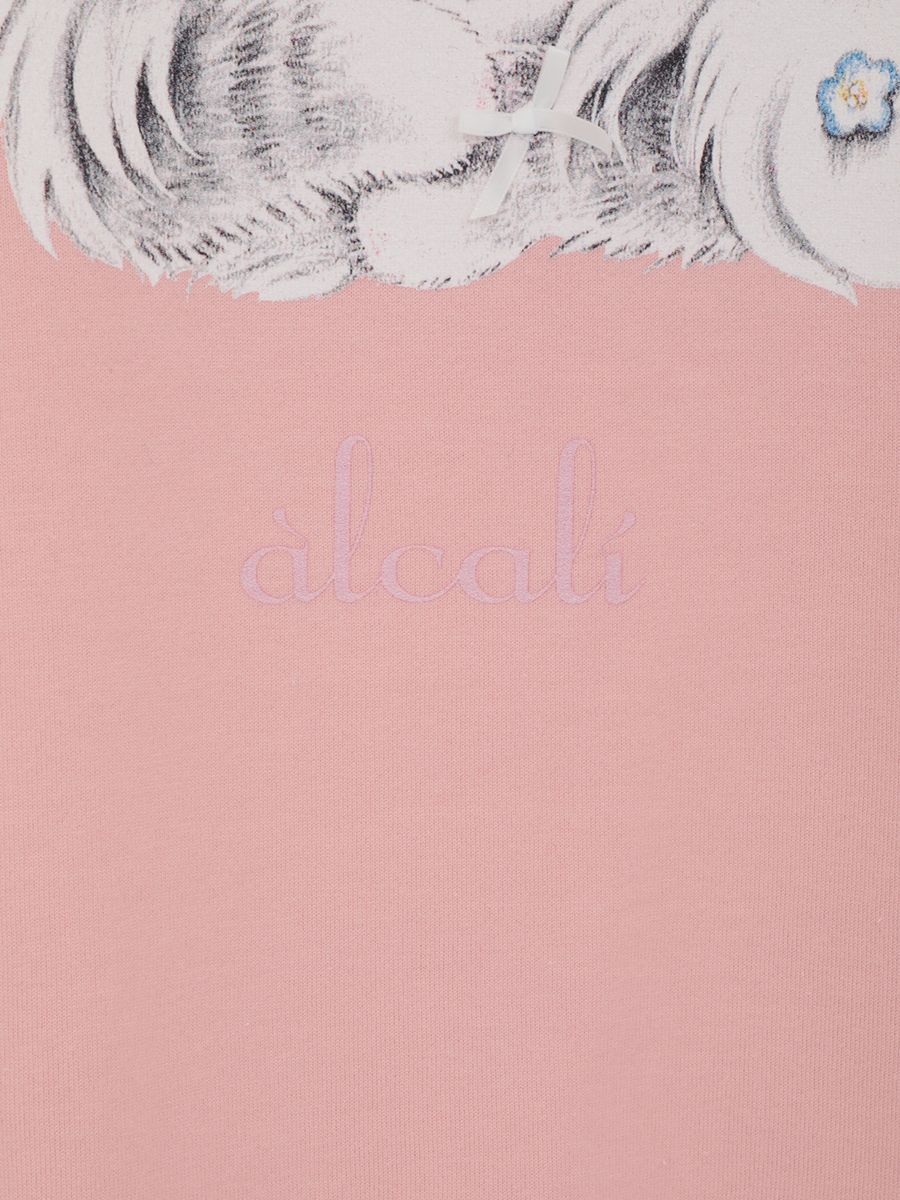 「alcali x のこねこ」コラボプリントTシャツB 詳細画像 ピンク 7