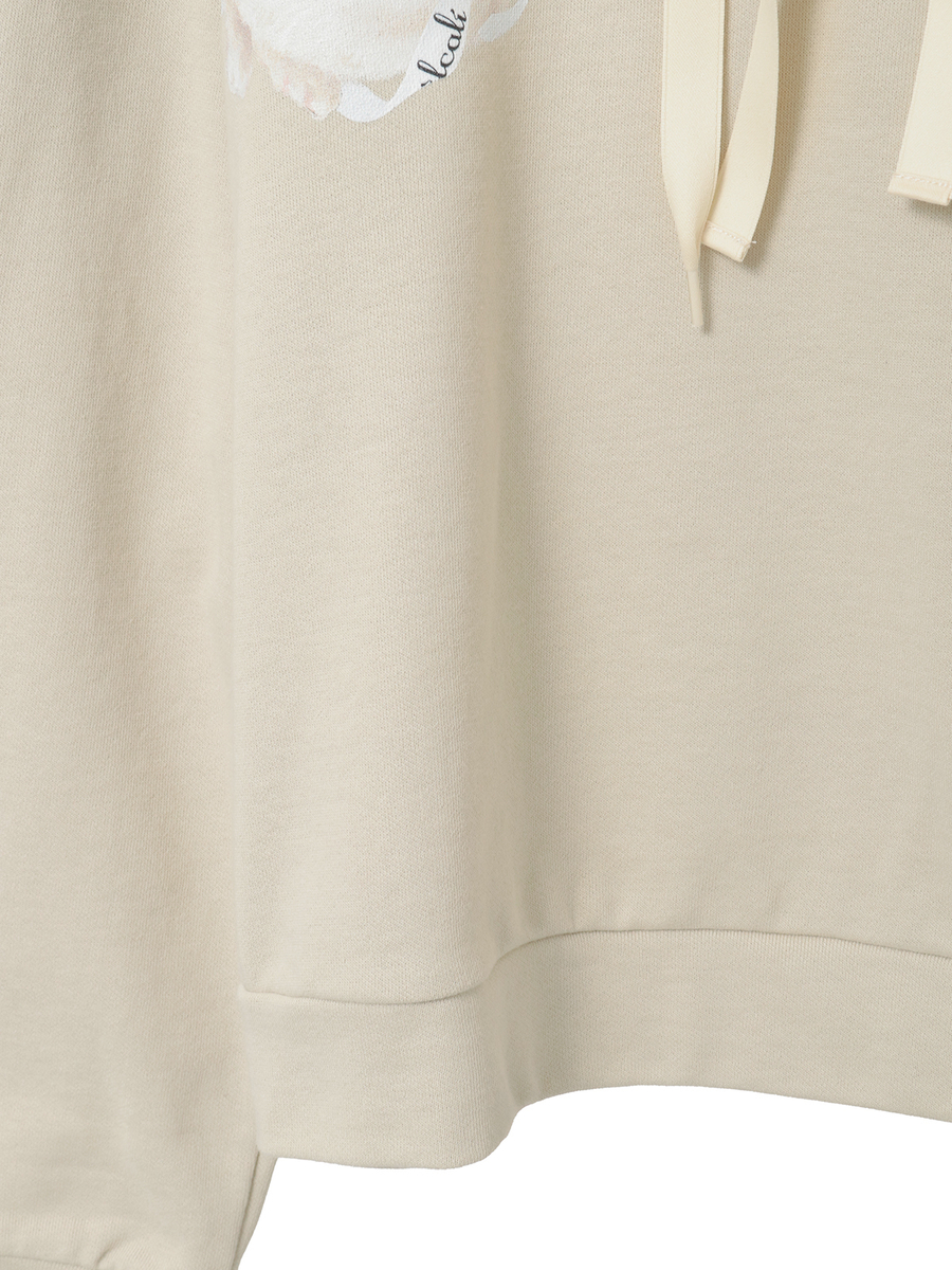 【alcali x Haruka Yoshizawa】マンチカンリボンフーディー 詳細画像 ベージュ 5