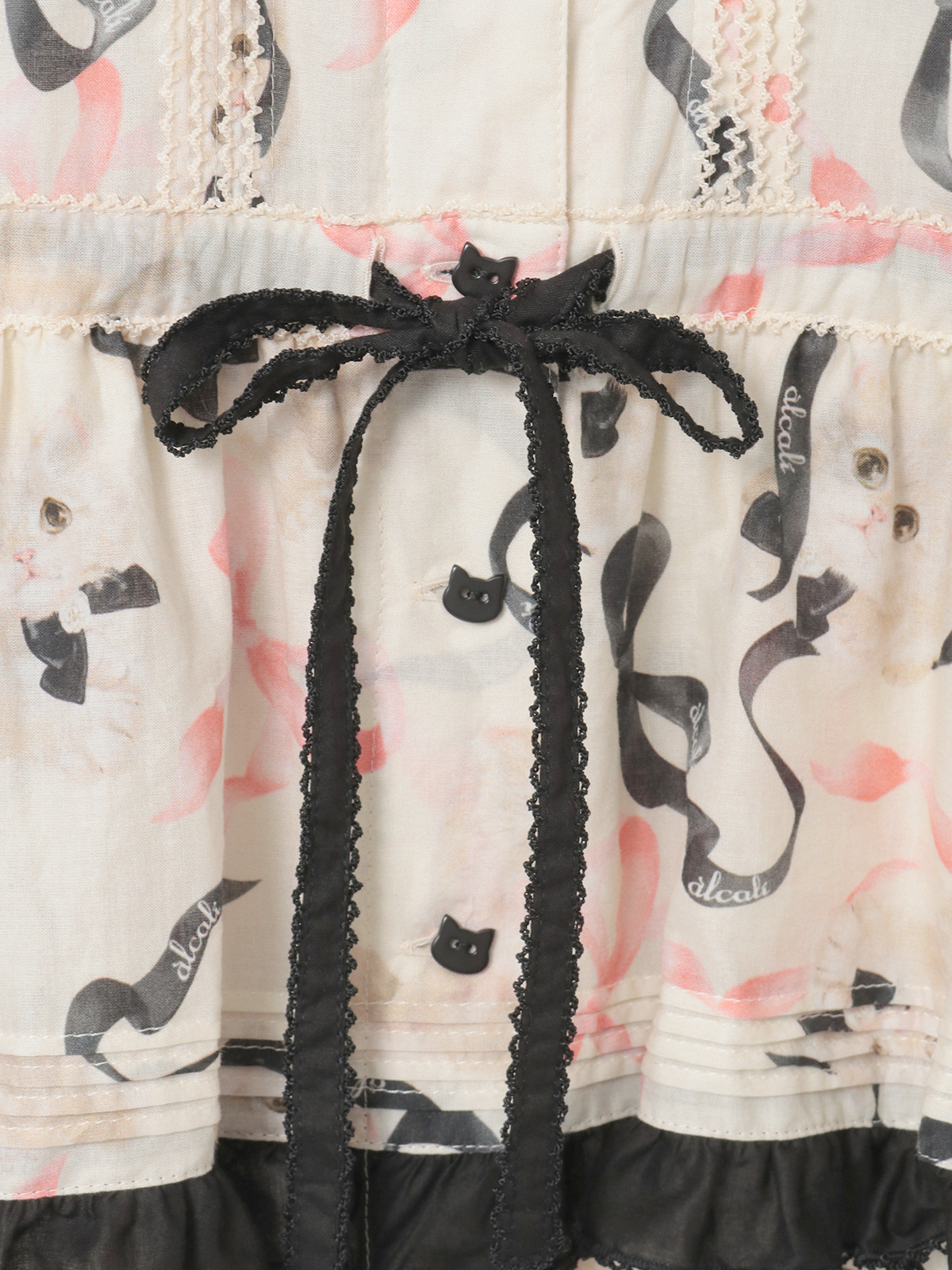 alcali x Haruka Yoshizawa】マンチカンリボンワンピース｜ピンク