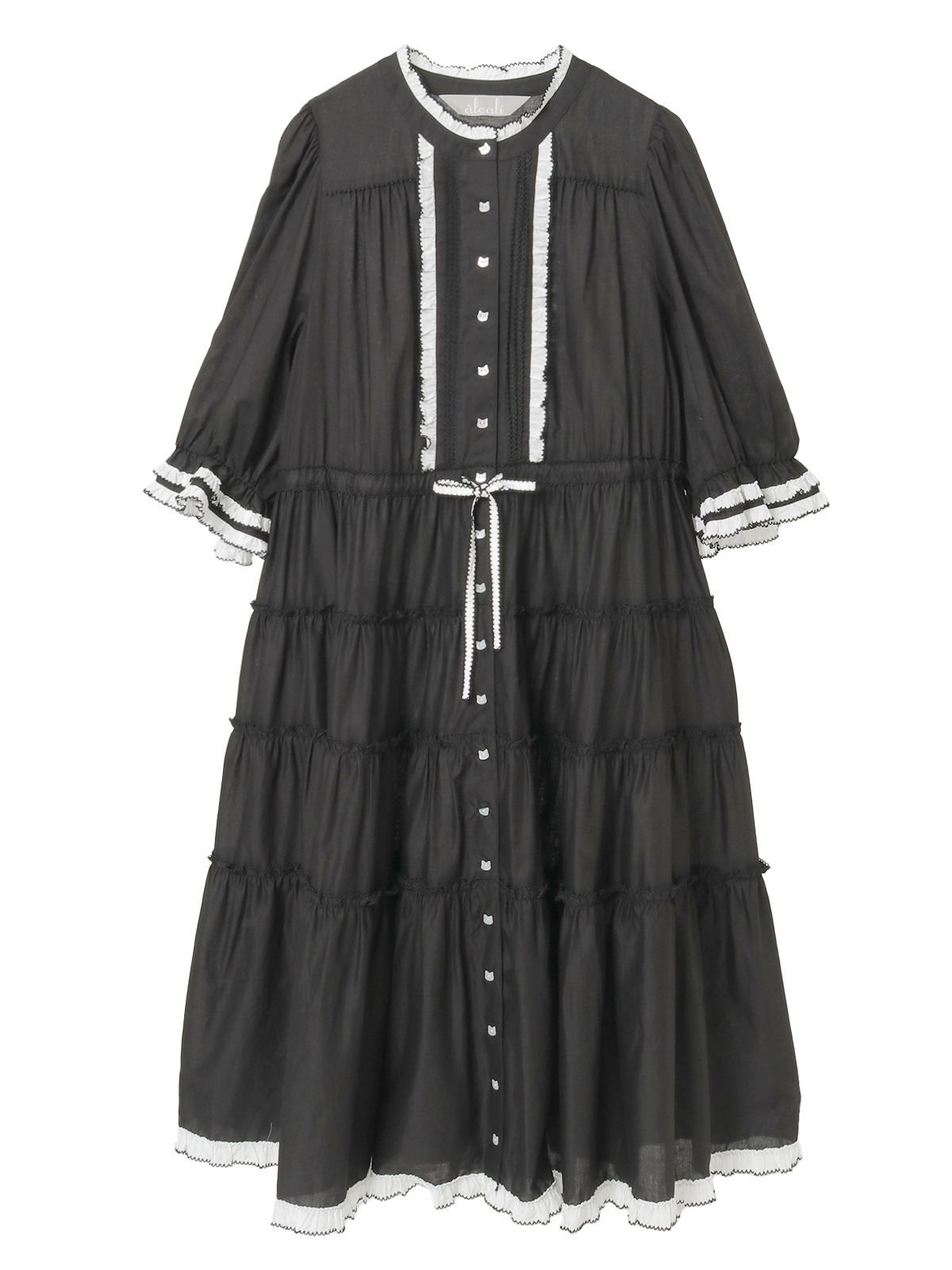 alcali x Haruka Yoshizawa】猫耳付け襟ローンワンピース｜ピンク