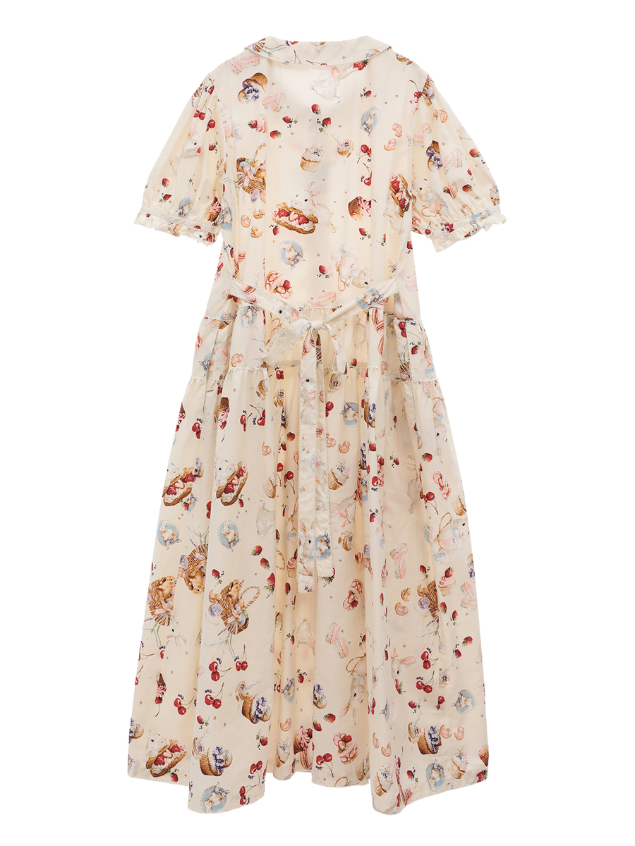 スイーツスプリングバニープリントワンピース 詳細画像 バニラ 2