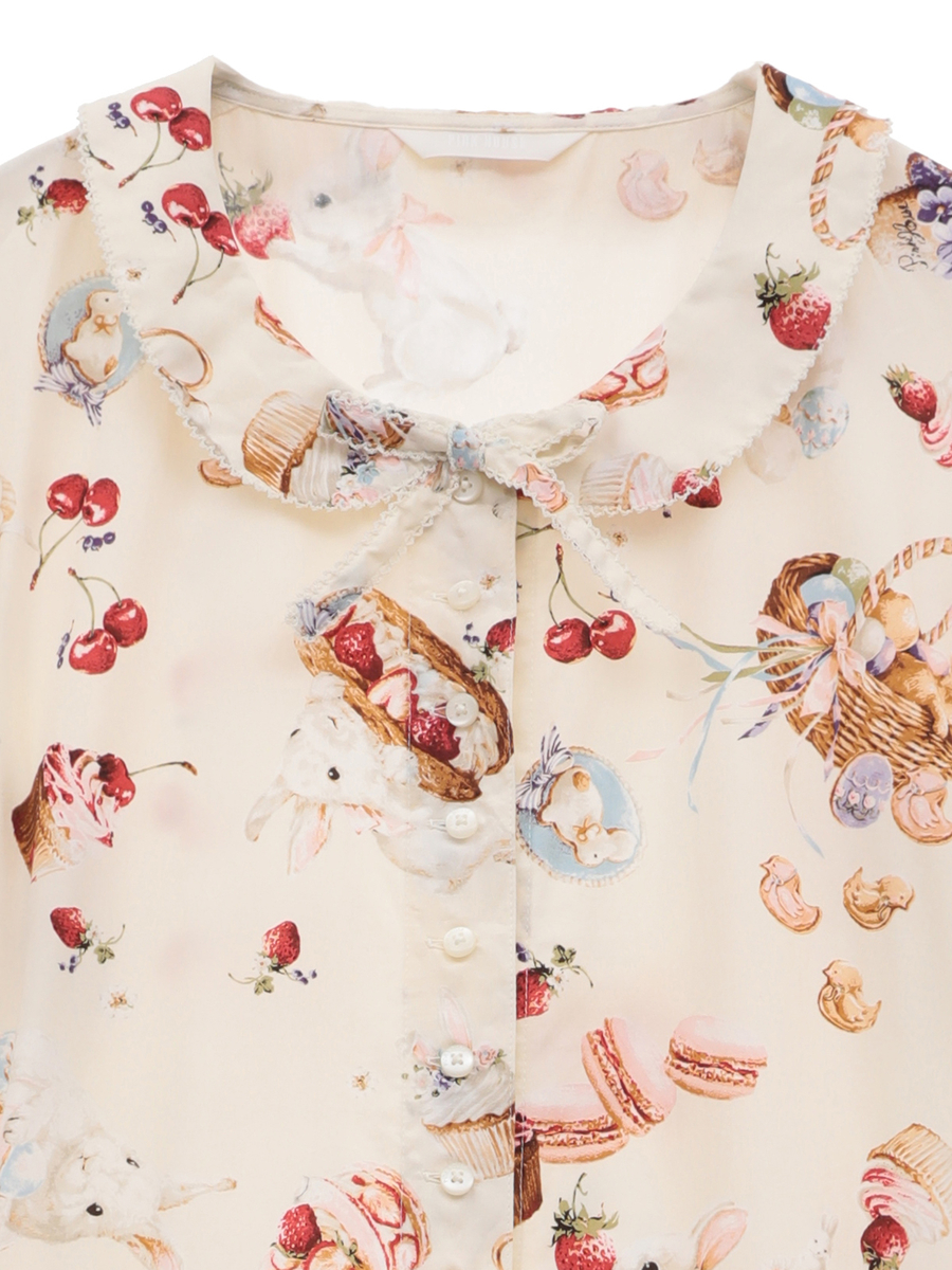 スイーツスプリングバニープリントワンピース 詳細画像 バニラ 3