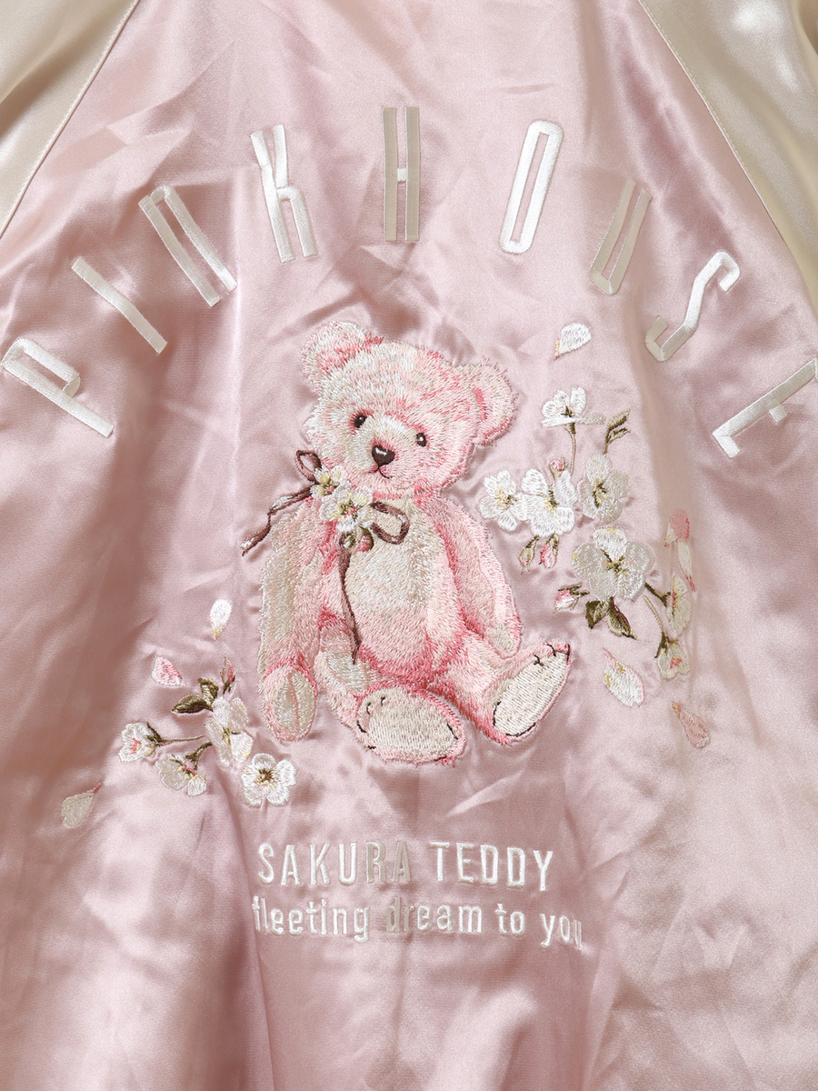 桜Teddy刺繍使いサテンブルゾン 詳細画像 アカ 12