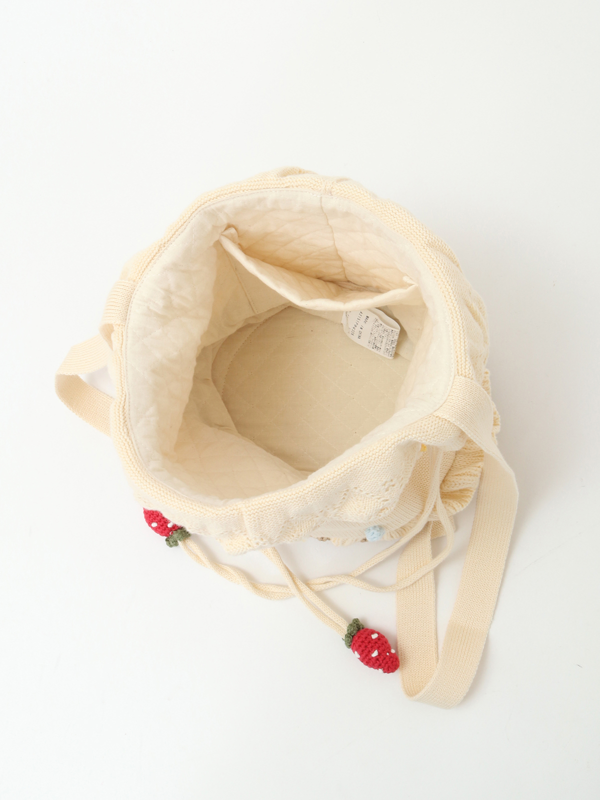 新品　ピンクハウス スイーツスプリングバニーモチーフニットポシェット　バニラ 新品ピンクハウス スイーツスプリングバニーモチーフニット