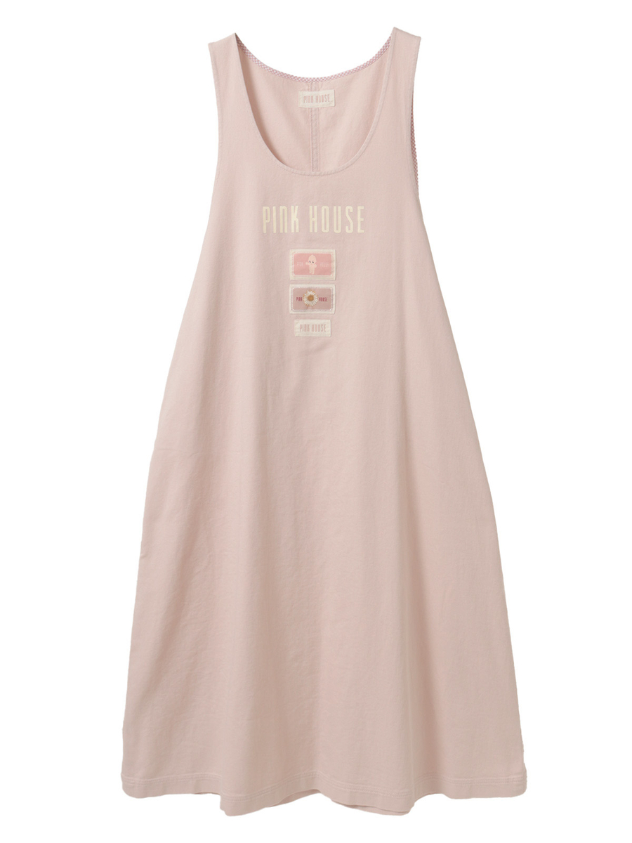 ネームワッペンいっぱいジャンパースカート 詳細画像 ピンク 1