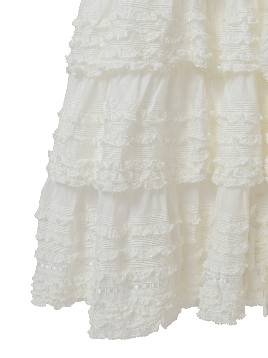 サッシュベルト付きローンフリルワンピース 詳細画像 ラベンダー 9