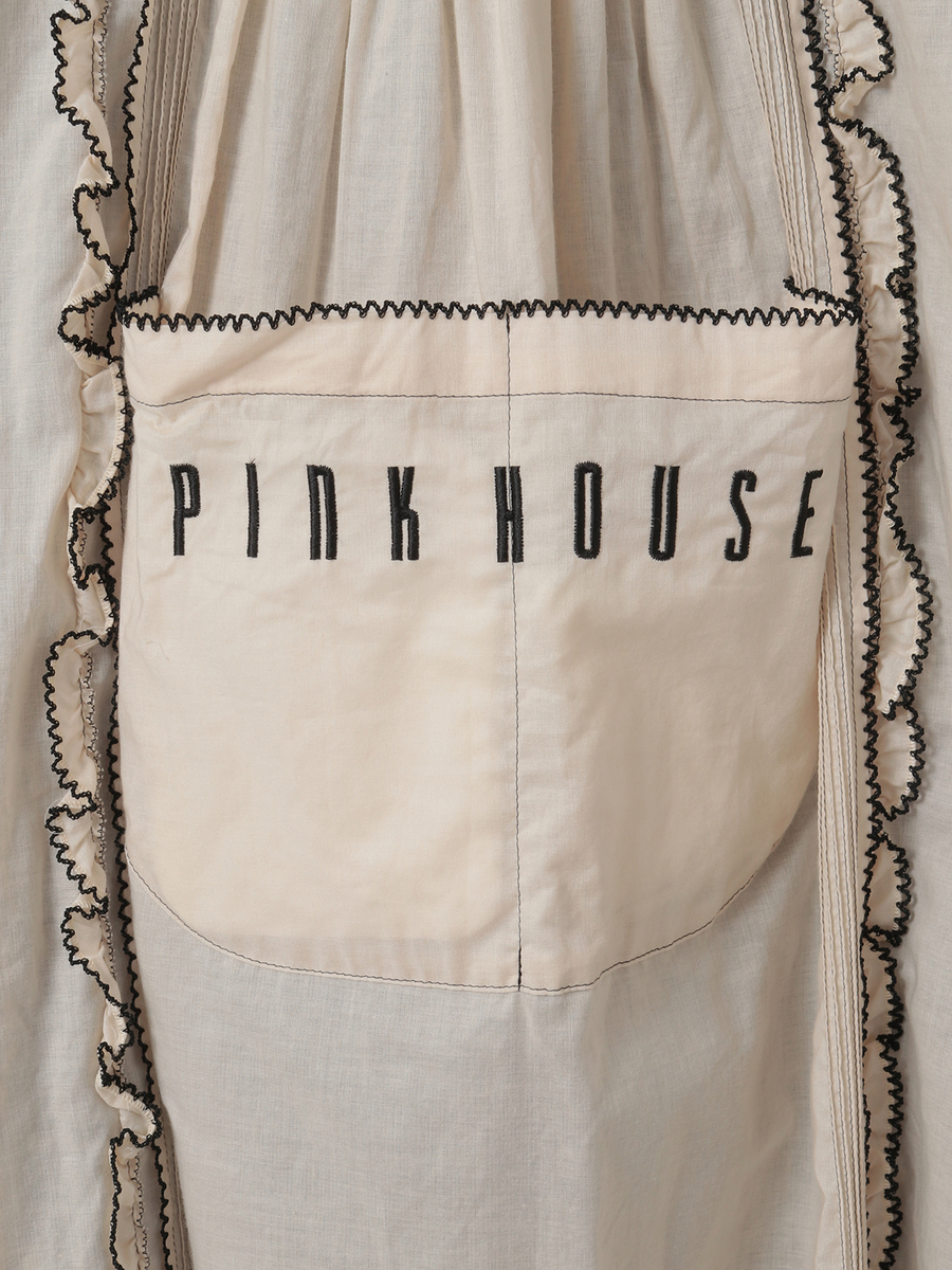 ピンクハウス　ローンタブリエ付き水玉プリントワンピース 2025 ローンタブリエ付き水玉プリントワンピース｜ピンクハウス