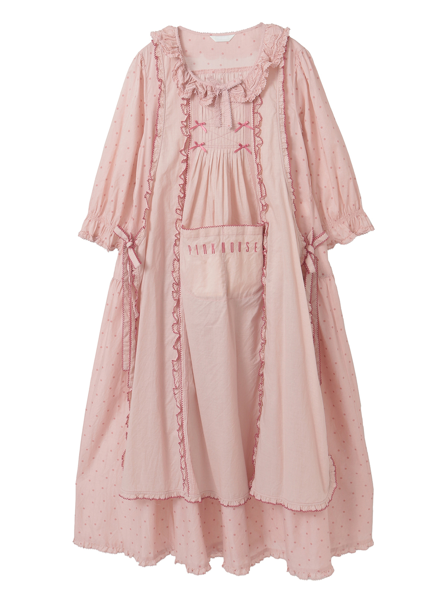 ピンクハウス　チュニック　ワンピース　カントリー　綿ローン　フード ピンクハウス チュニック ワンピース カントリー 綿ローン