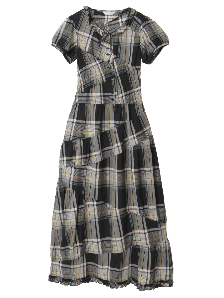 オリジナルチェックワンピース 詳細画像 クロ 1