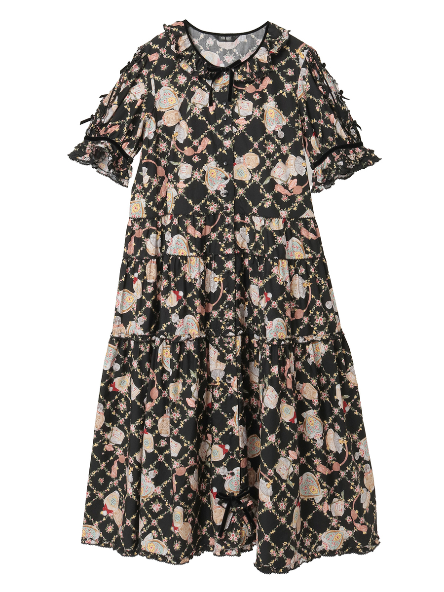 パフュームプリントワンピース 詳細画像 クロ 1