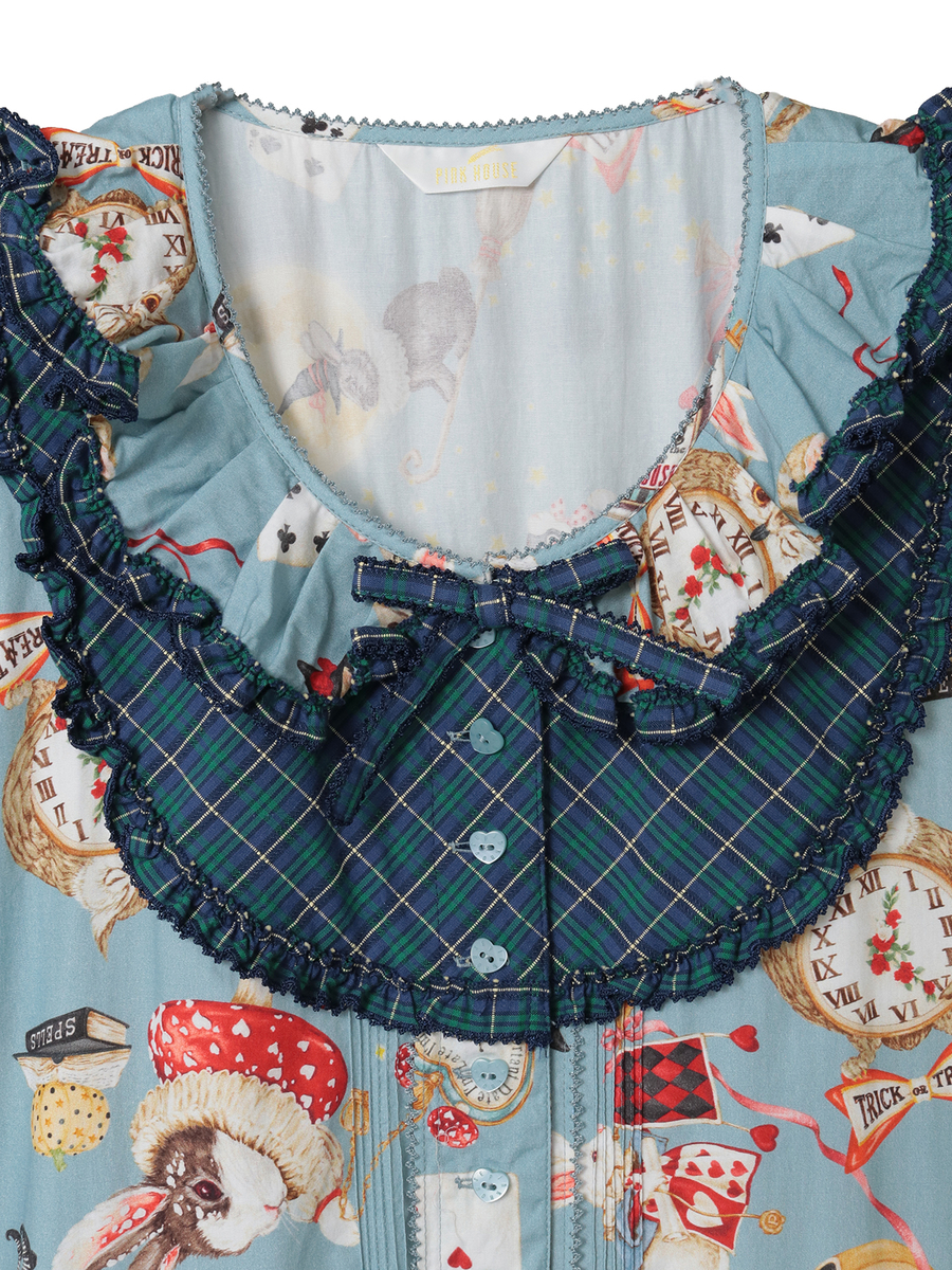 ハロウィーンワンダーランドプリントワンピース 詳細画像 ブルー 12