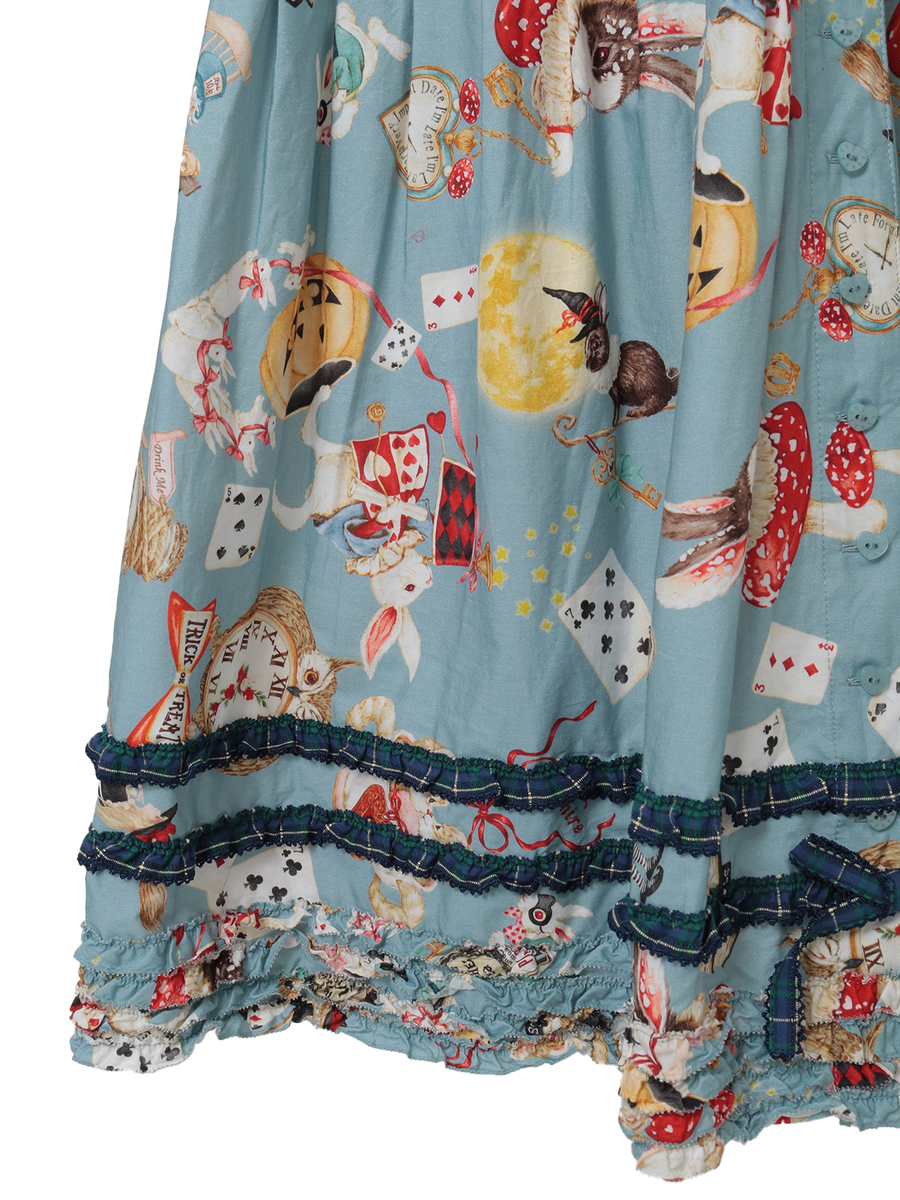 ハロウィーンワンダーランドプリントワンピース 詳細画像 ブルー 13