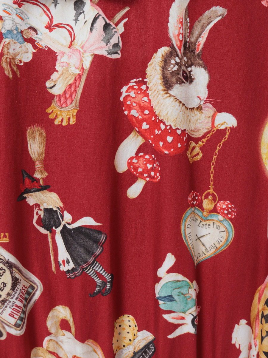 ハロウィーンワンダーランドプリントワンピース 詳細画像 ブルー 7