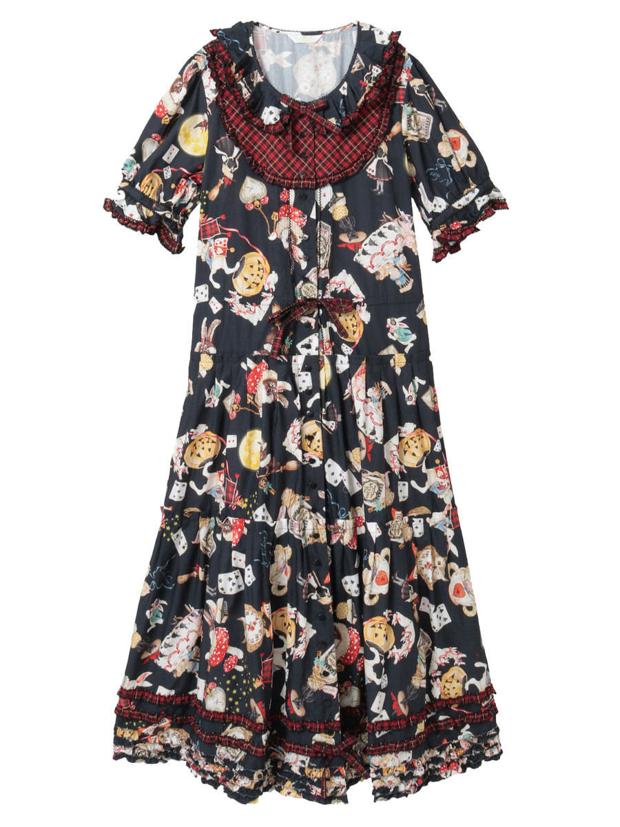 ピンクハウス　ワンピース　ハロウィンにも ハロウィーンワンダーランドプリントワンピース｜ピンクハウス
