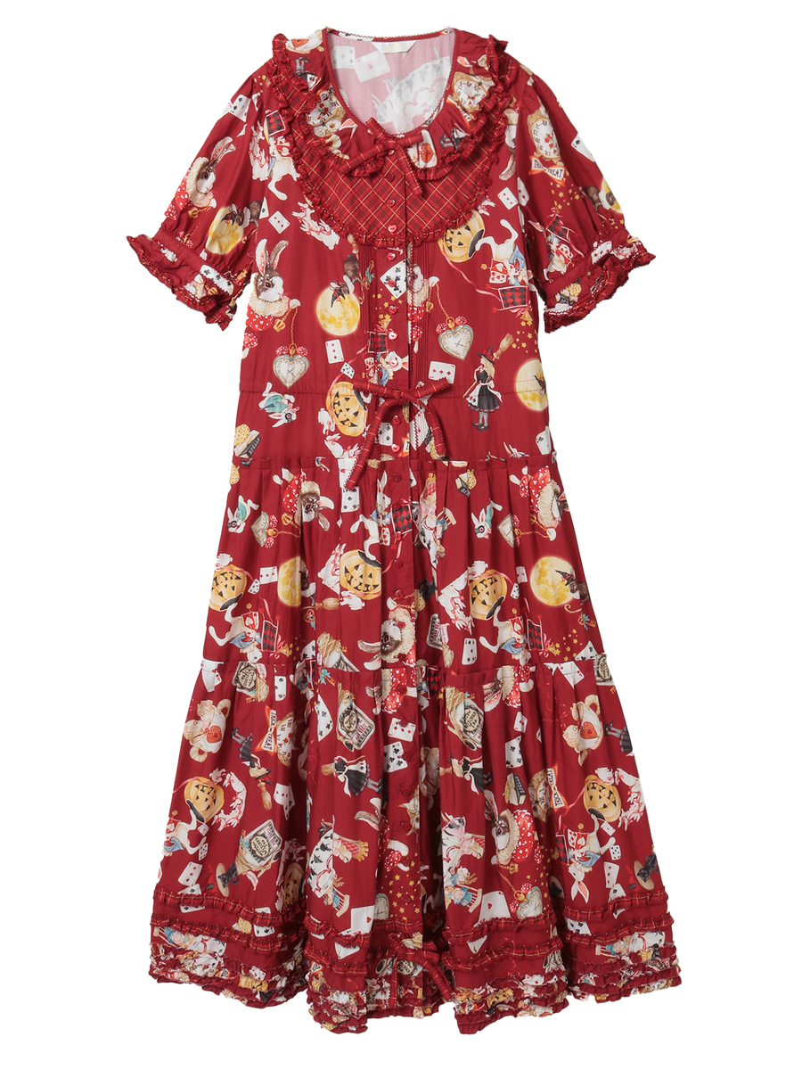 ハロウィーンワンダーランドプリントワンピース 詳細画像 アカ 1