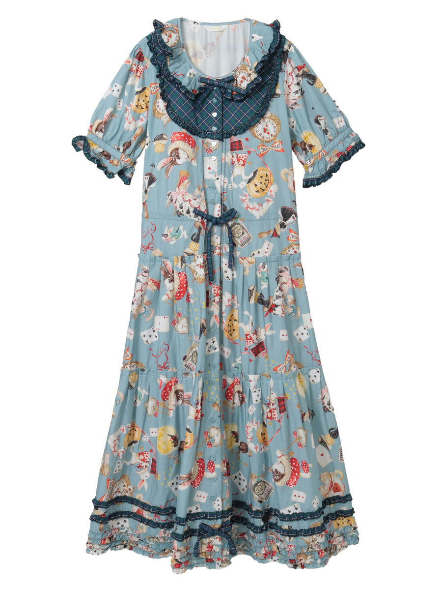 ハロウィーンワンダーランドプリントワンピース 詳細画像 ブルー 1