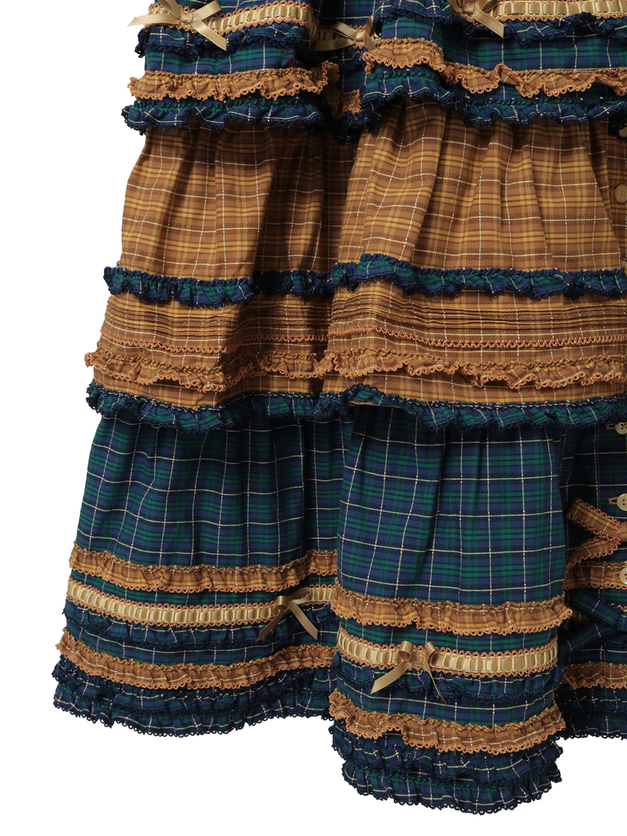 オリジナルコードチェックワンピース 詳細画像 アカ 12