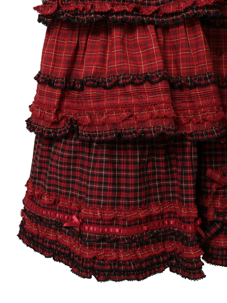 オリジナルコードチェックワンピース 詳細画像 アカ 5