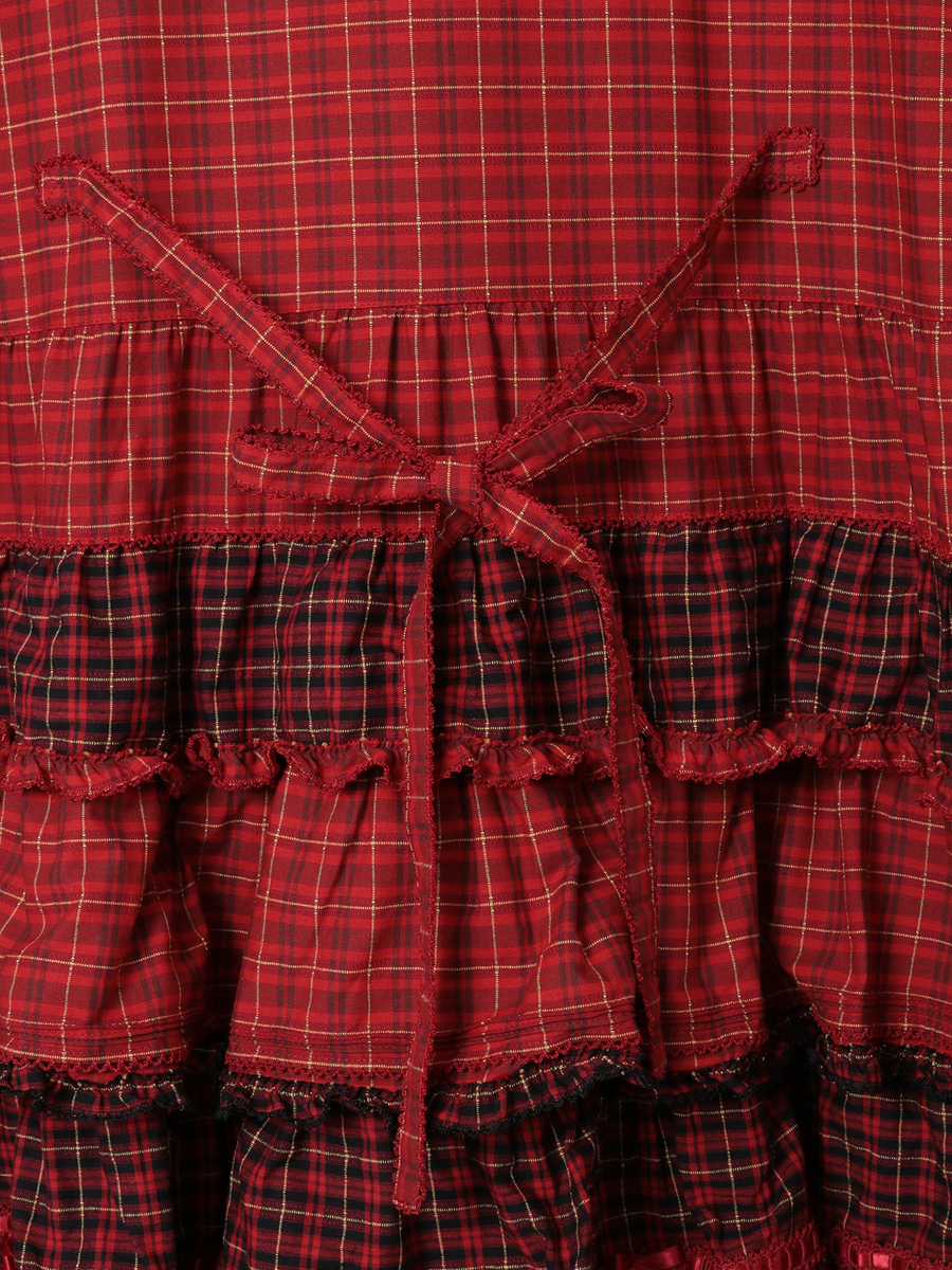 オリジナルコードチェックワンピース 詳細画像 アカ 6