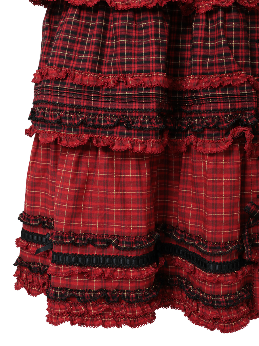 オリジナルコードチェックワンピース 詳細画像 アカ 8