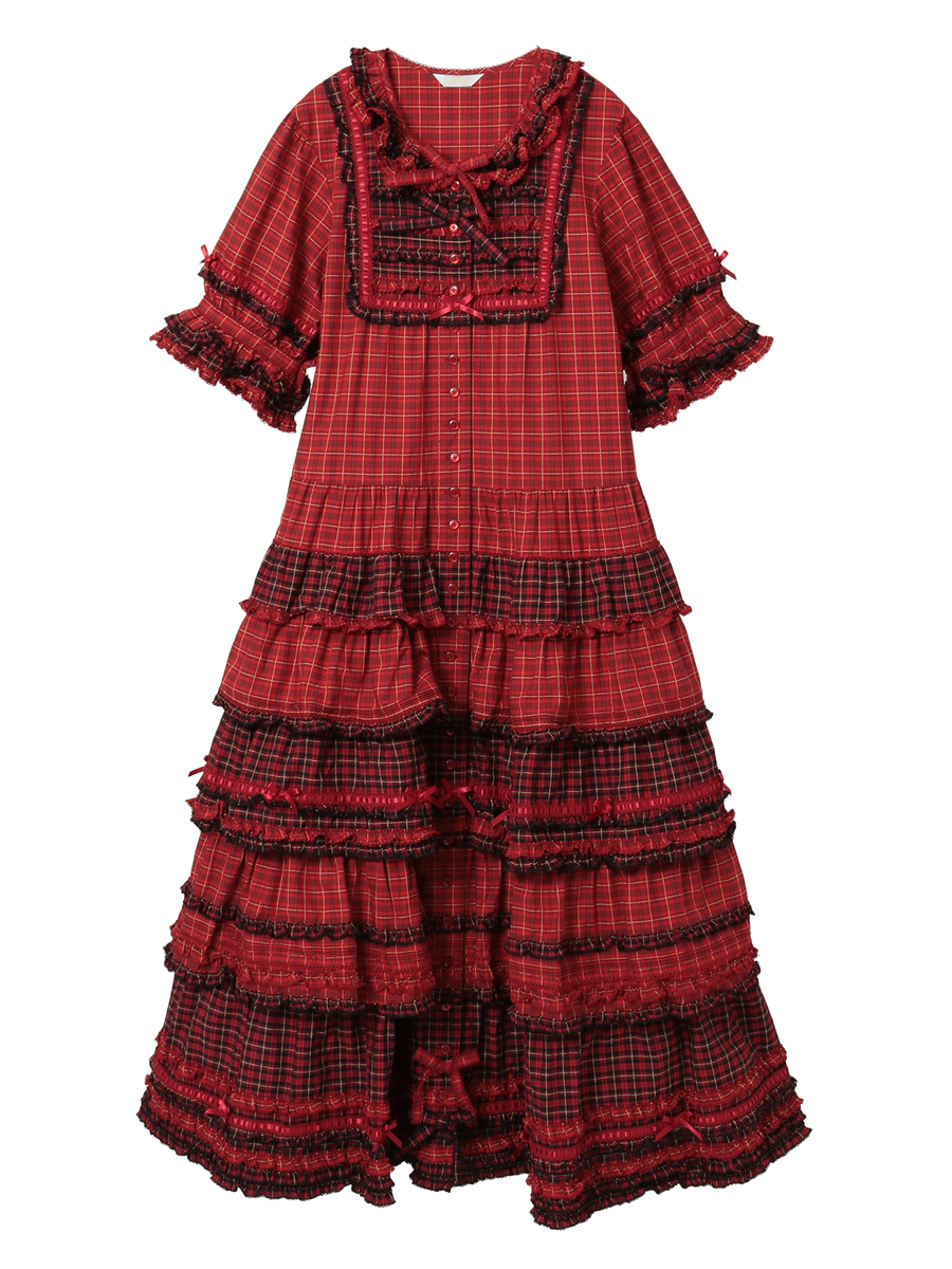 オリジナルコードチェックワンピース 詳細画像 アカ 1