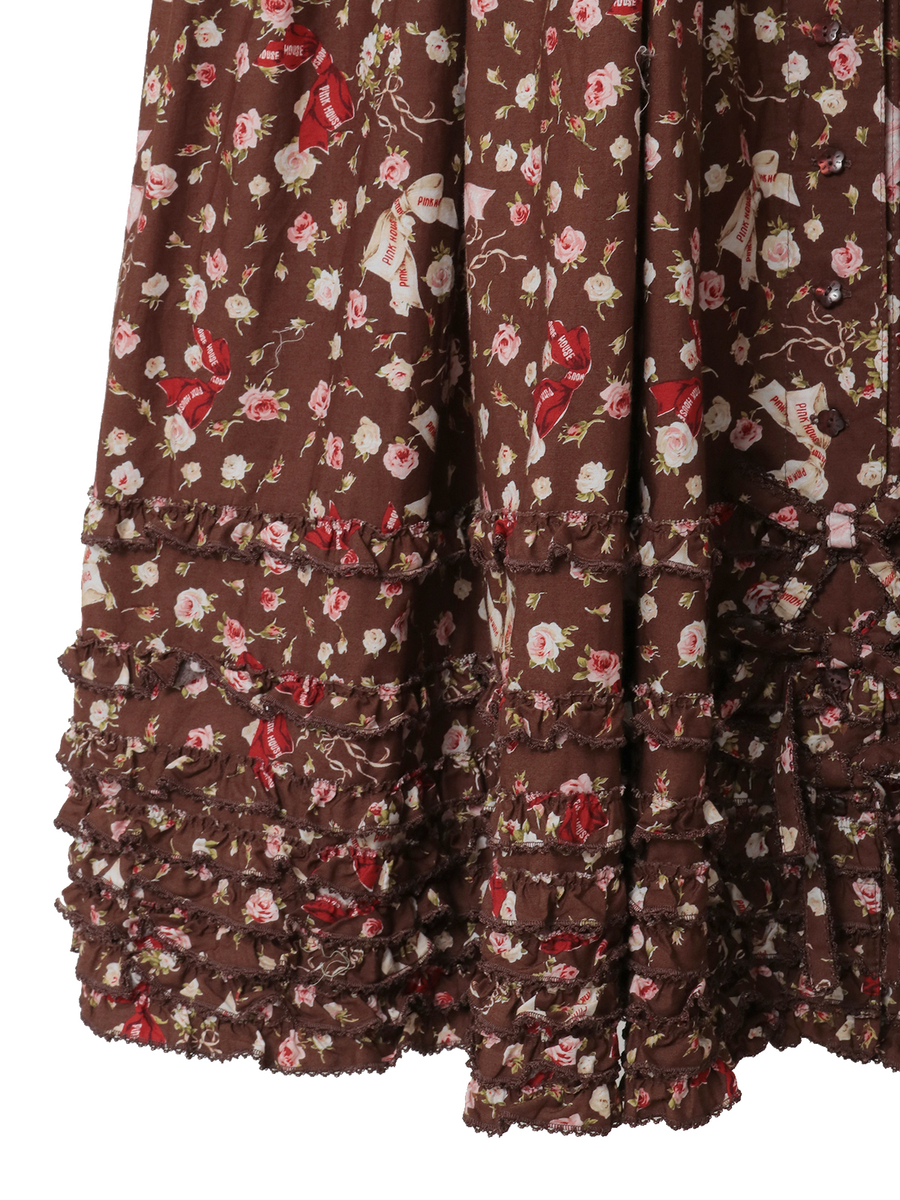 バラとリボンプリントワンピース｜ピンクハウスオフィシャル