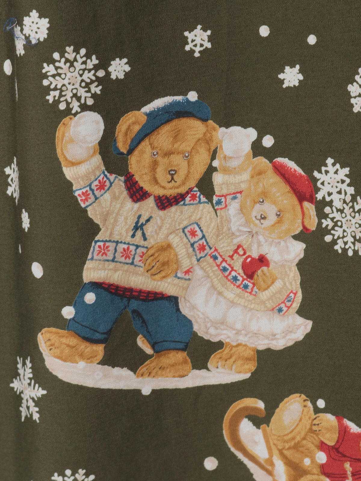 ✨baby pink house✨ワンピース＋ジャンスカ♡ くまさんクリスマス✨ 三つ子のくまの冬支度プリントワンピース｜ピンクハウス