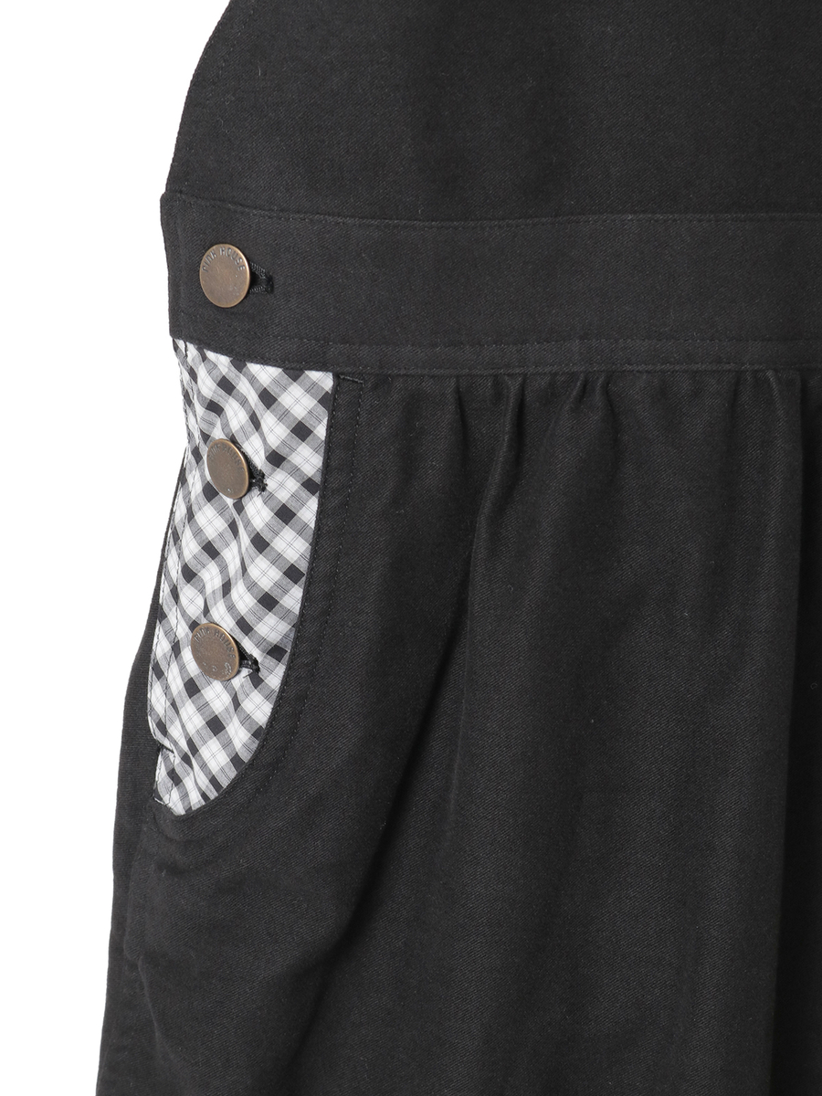 タータンチェック使いサロペットスカート 詳細画像 クロ 10