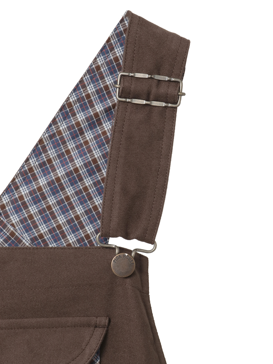 タータンチェック使いサロペットスカート 詳細画像 クロ 4