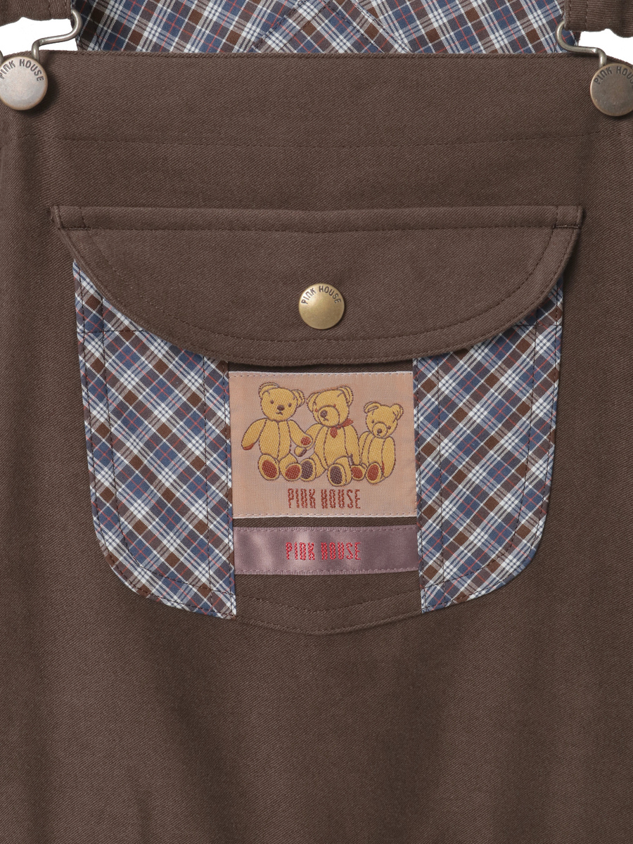 タータンチェック使いサロペットスカート 詳細画像 クロ 6