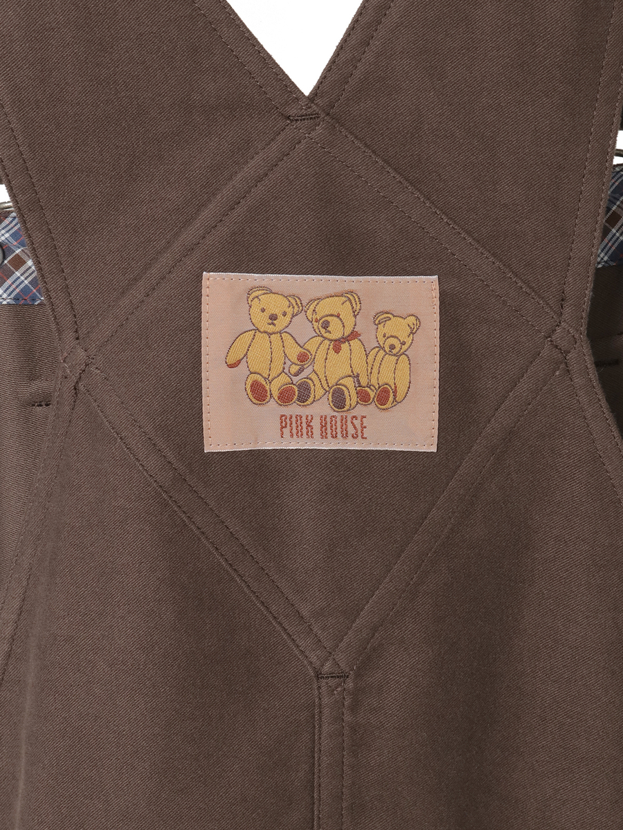 タータンチェック使いサロペットスカート 詳細画像 クロ 7