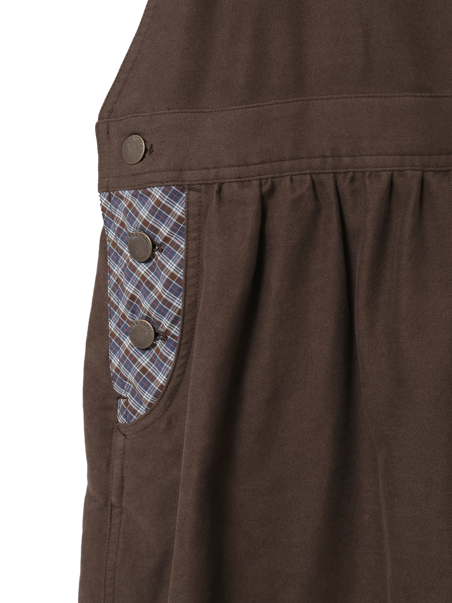 タータンチェック使いサロペットスカート 詳細画像 クロ 8