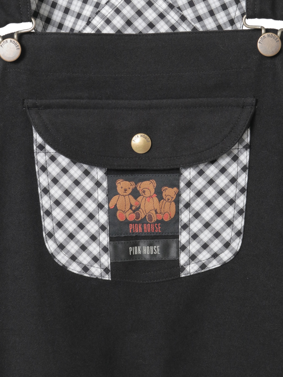 タータンチェック使いサロペットスカート 詳細画像 クロ 9