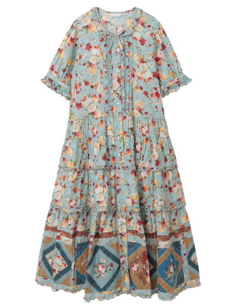 ジョセフィーヌプリントパッチワークワンピース