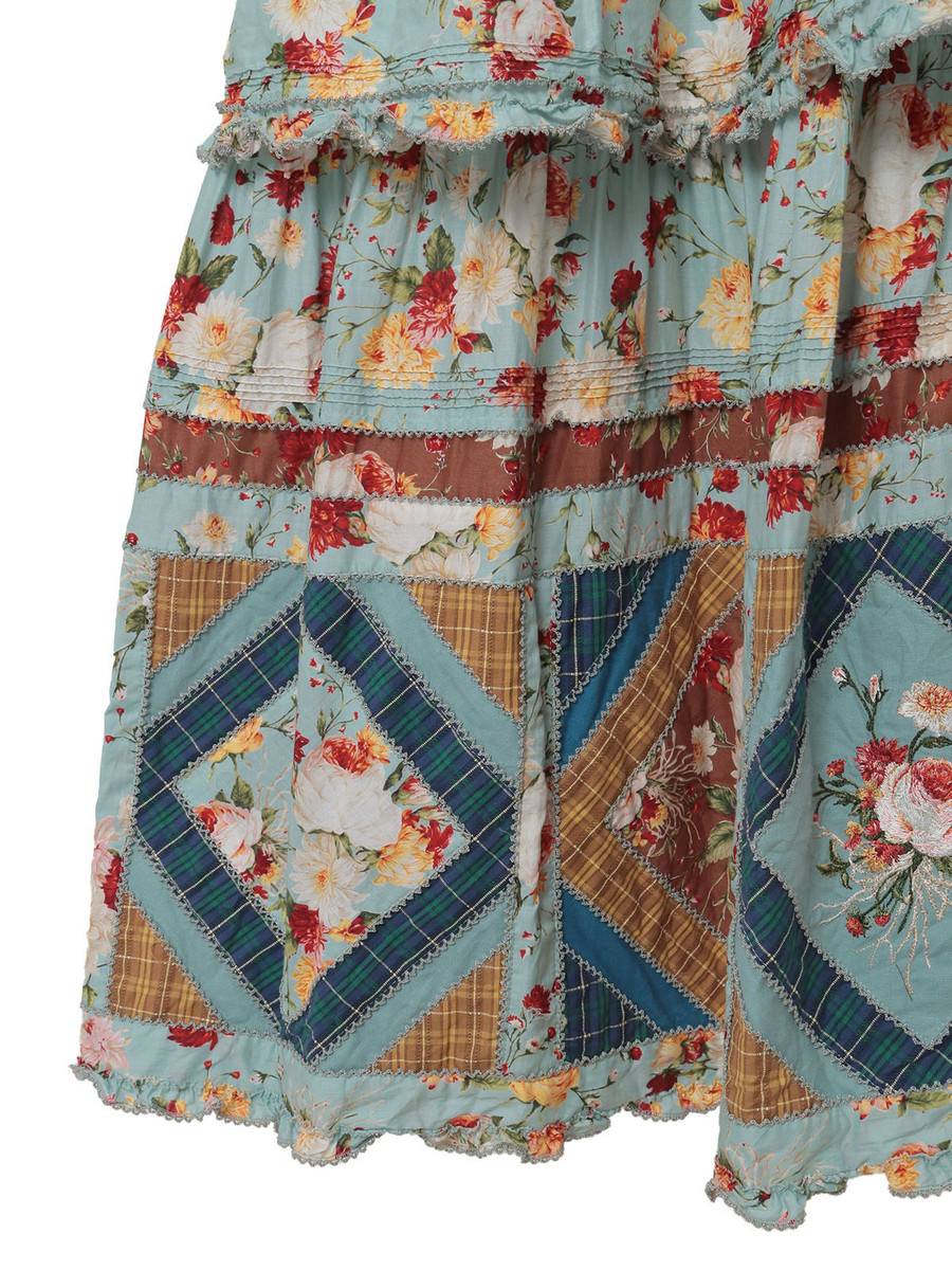 ジョセフィーヌプリントパッチワークワンピース 詳細画像 クロ 12