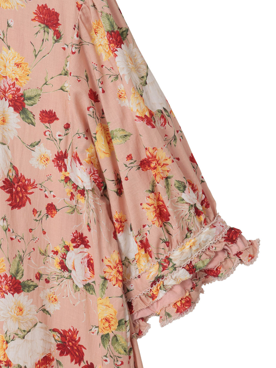 ジョセフィーヌプリントパッチワークワンピース 詳細画像 クロ 4