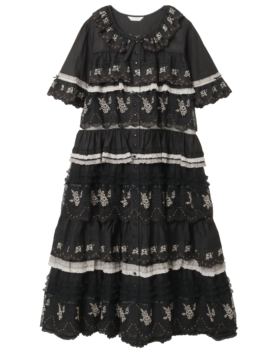 ロココレース使いワンピース 詳細画像 クロ系 1