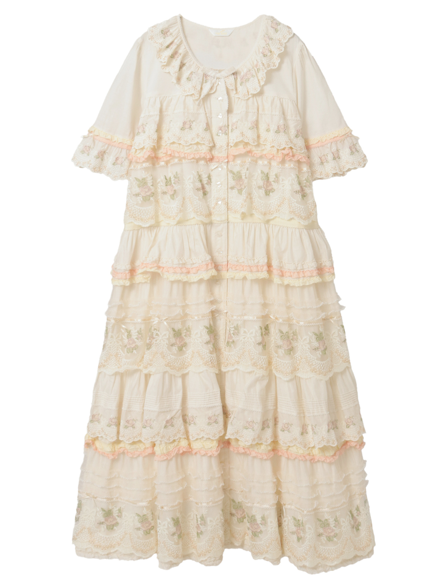 ロココレース使いワンピース 詳細画像 アイボリー系 1