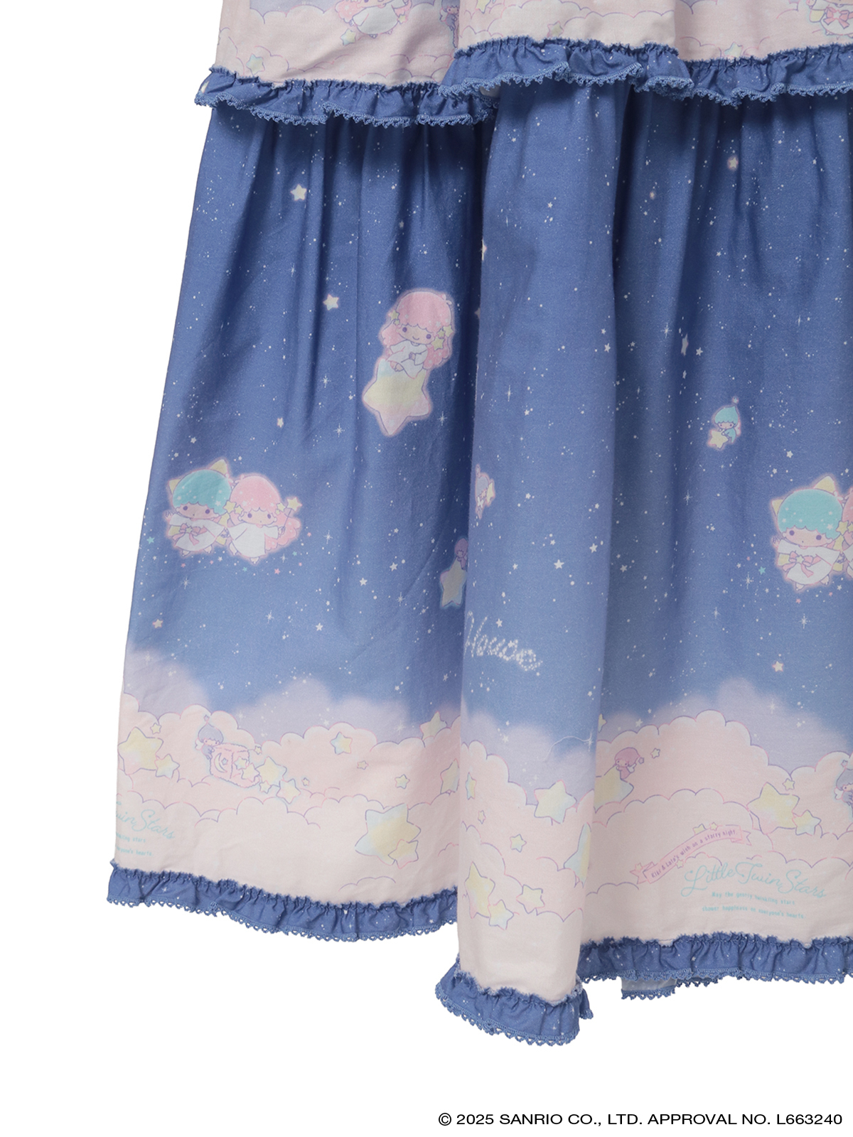 PINK HOUSE A Starry Night Wish柄ワンピース Little Twin Stars×PINK HOUSE A Starry Night Wish柄ワンピース