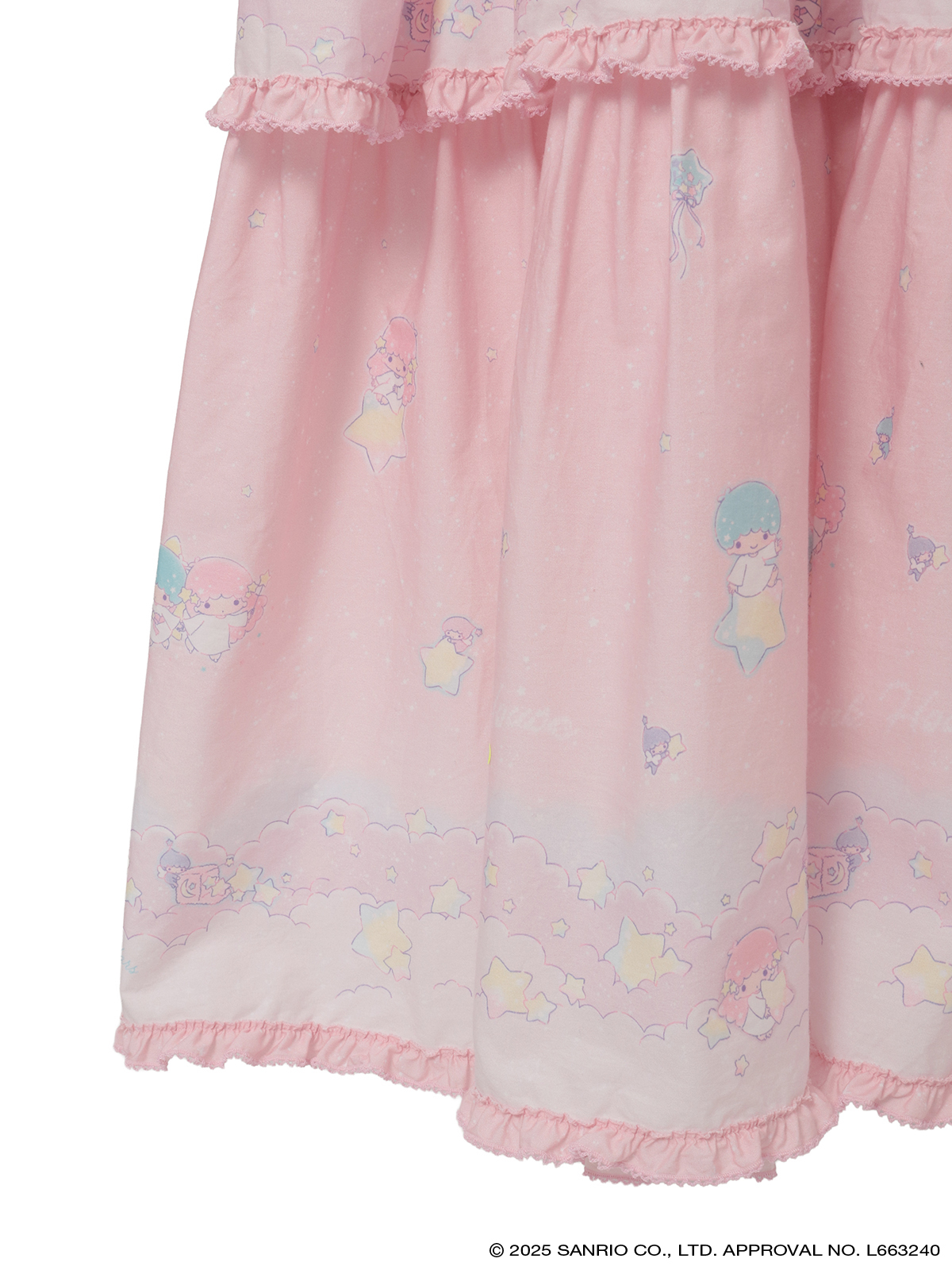 Little Twin Stars×PINK HOUSE A Starry Night Wish柄ワンピース