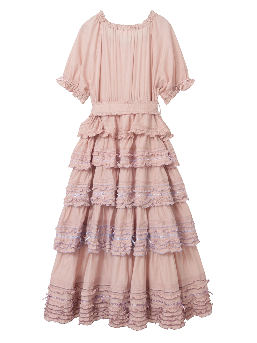 配色フリル使いワンピース 詳細画像 キナリ 2