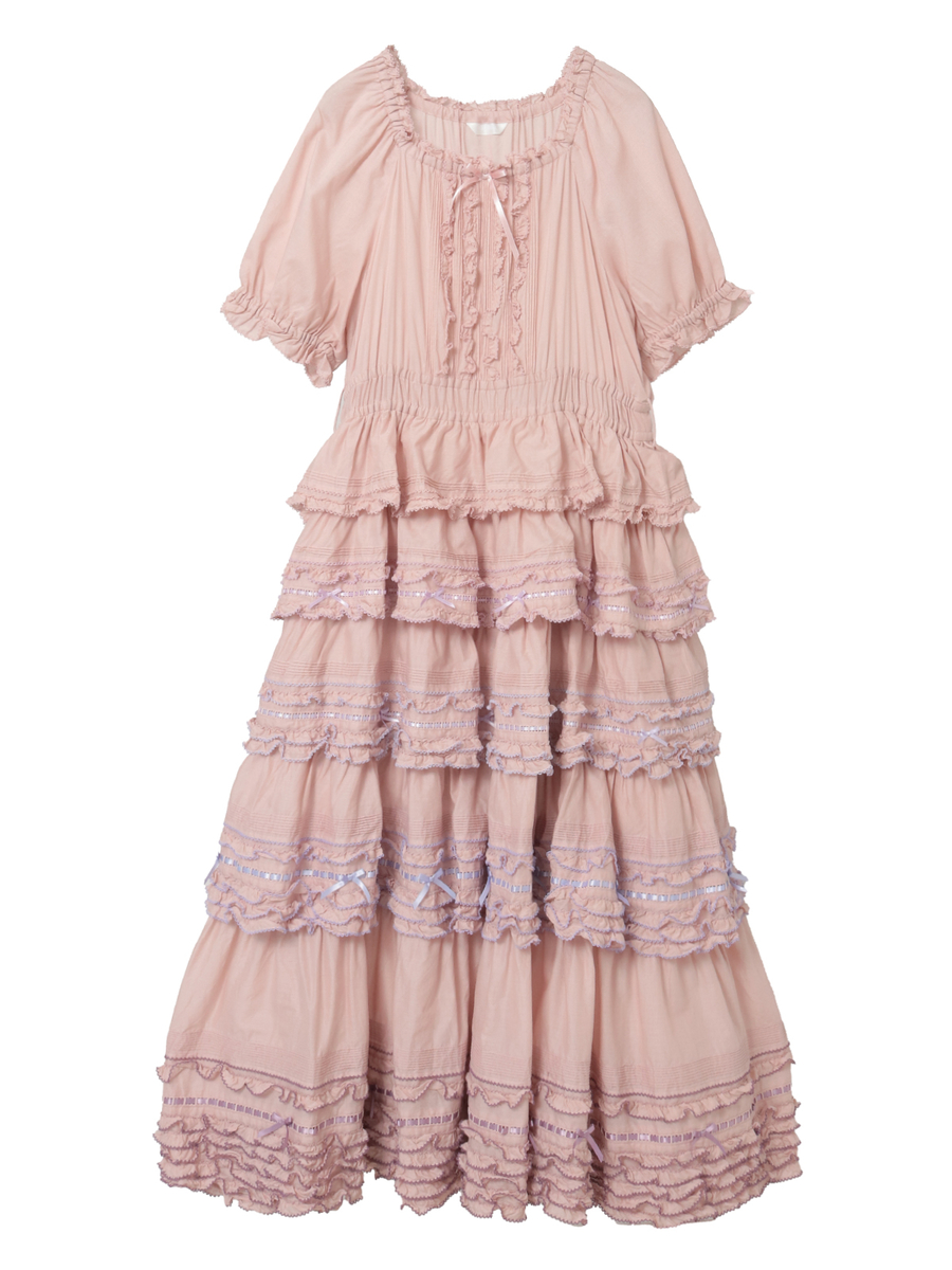 配色フリル使いワンピース 詳細画像 キナリ 7