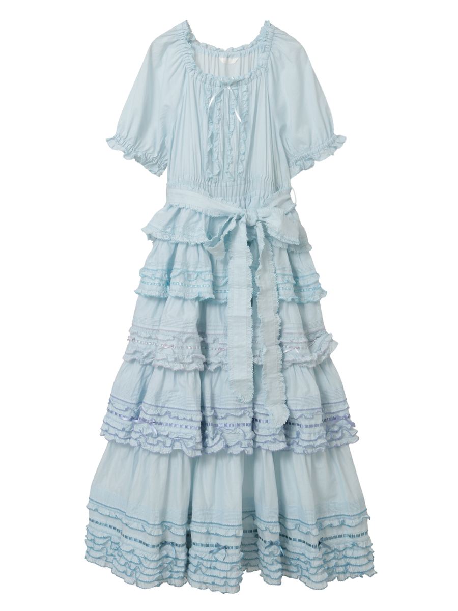 配色フリル使いワンピース 詳細画像 ソライロ 1