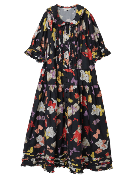 PINK HOUSE×Momoclo ももクロベアプリントフードワンピース