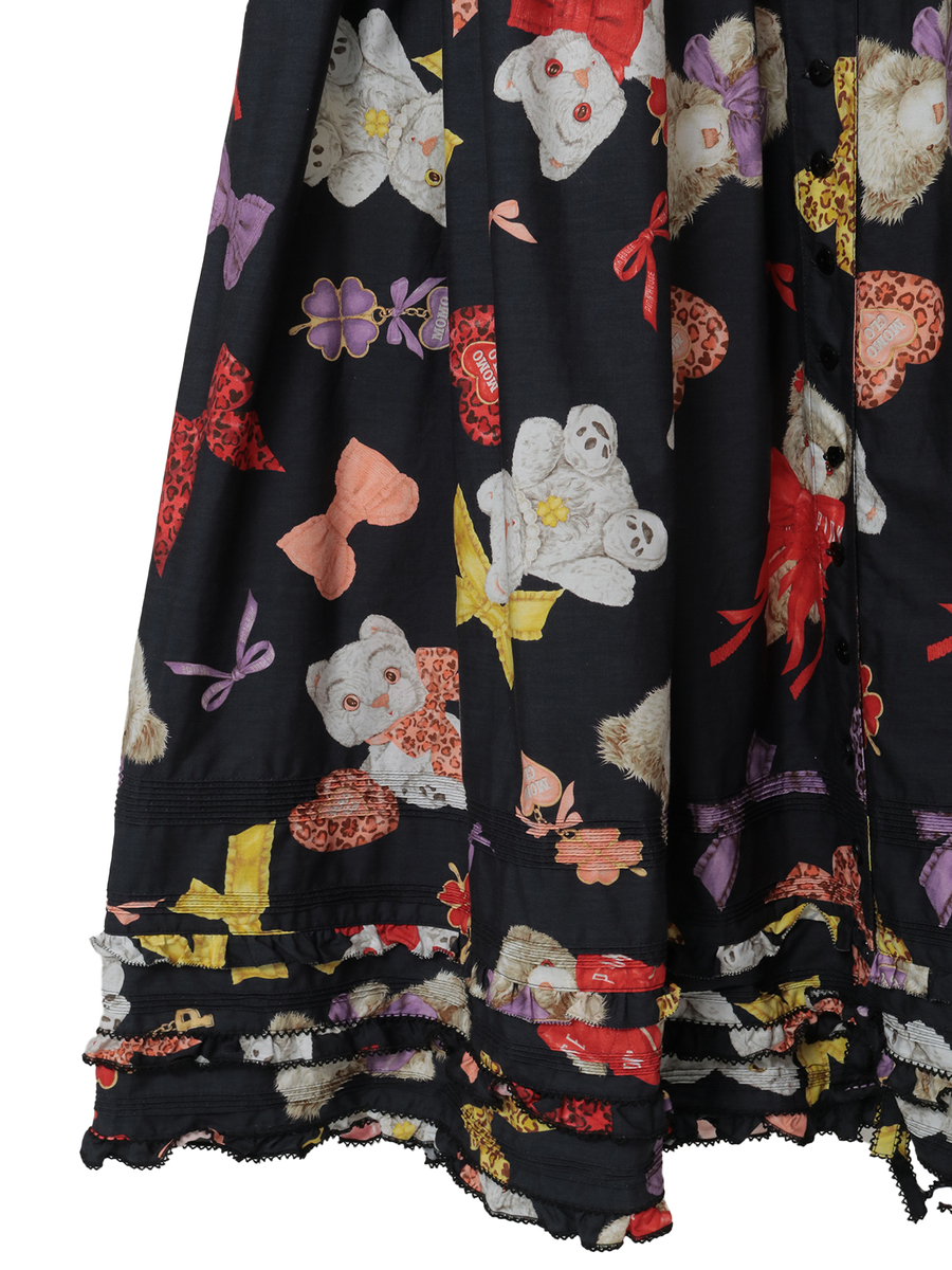 PINK HOUSE×Momoclo ももクロベアプリントフードワンピース 詳細画像 パープル 10