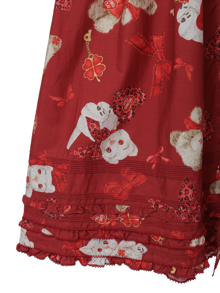 PINK HOUSE×Momoclo ももクロベアプリントフードワンピース 詳細画像 パープル 11